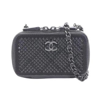 Chanel Pre-owned Matelasse Lamslederen Mini Schoudertas - Dames - Pre-owned - Zwart - Maat: ONE Size Leer