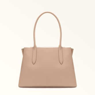 Furla Meridiana Borsa Shopping L Cipria Rosa Pelle Di Vitello Doppia Napoli Donna