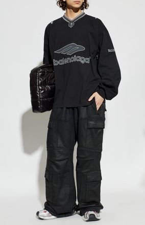 Balenciaga Long Sleeve T-shirt, Mens, Black