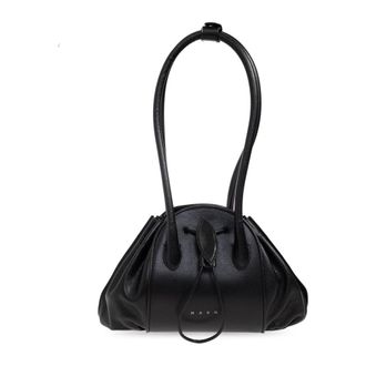 Marni Shoulder Bags, female, Black, Size: ONE SIZE Logo Shoulder Bag