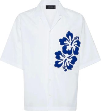 Dsquared2 Camicia con dettaglio a fiori - Bianco