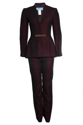 Thierry Mugler burgundy blend suit
