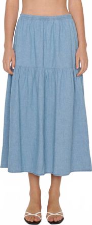 Nation Ltd Liza Midi Skirt In Chambray