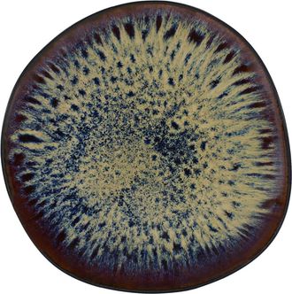 Sibo Homeconcept Plato llano 27 cm (Juego de 6) Gres natural Negro/Verde