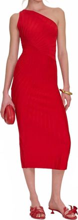 Cult Gaia Raith Knit Dress In Red