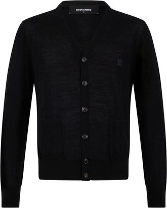 Dsquared2 Cardigan con scollo a V - Nero