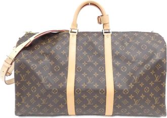 Louis Vuitton Brown Marron Coated Canvas Boston Bag (Pre-Owned)