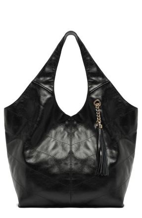 Arezzo Large Sonya Leather Hobo in Black at Nordstrom