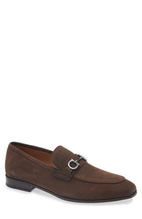 Ferragamo Balty Double Gancio Bit Loafer in Bark Moro Biscotto at Nordstrom, Size 10.5
