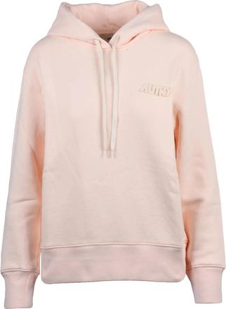 Autry Pink Embroidered Detail Cotton Hoodie