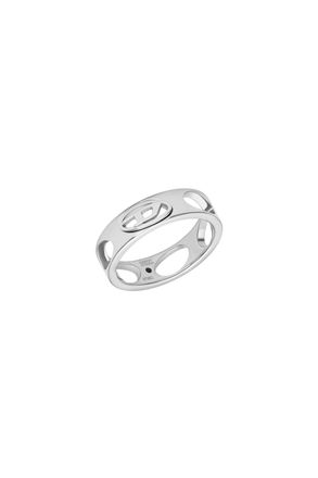 Diesel Stainless Steel Band Ring - Rings - Unisex - Silver