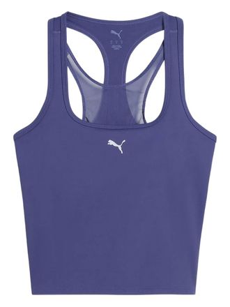 Puma Cloudspum mesh 2-in-1 tank top - women - Polyester/Elastane/Polyester/Elastane - S - Blue