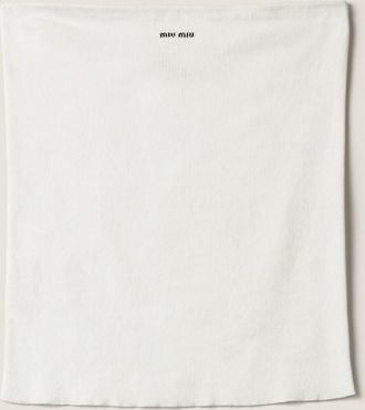 Miu Miu Cotton knit tube top