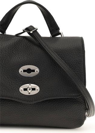 Zanellato Womens Handbag Baby Postina Black Calf Leather Shoulder Bags