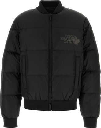 Dsquared2 Black Nylon Easy Puffer Down Jacket