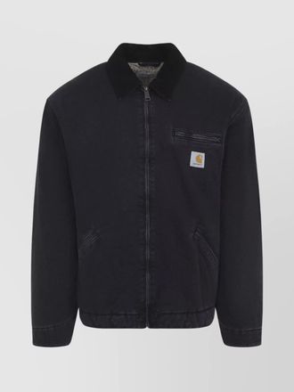 Carhartt Work in Progress detroit jacket with ribbed hem and pockets