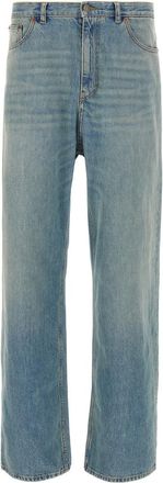 Valentino Garavani Blue Stone-washed Cotton Jeans