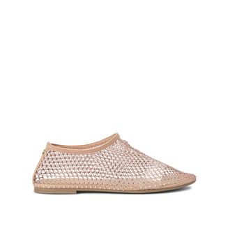 Kurt Geiger Womens Marve Ballet Flats - Blush Fabric - Size UK 6