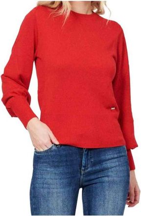 A|X Armani Exchange Trui met Lange Mouwen en Ronde Hals - Dames - Ronde hals truien - Rood - S - Wol - Truien & Vesten