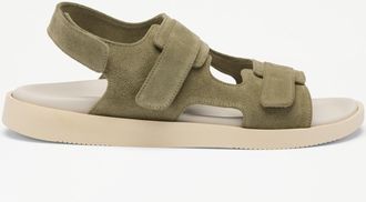 Russell & Bromley TOWAN Mens Khaki Velcro Strap Sandal