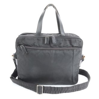 Prada Black Nylon Leather Shoulder Bag (Pre-Owned)