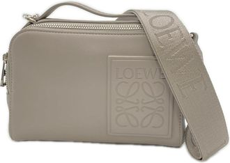 Loewe Gray Leather Shoulder Bag (Pre-Owned)
