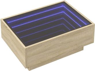 vidaXL Vidaxl - Coffee Table with led Sonoma Oak 70x50x30 cm Engineered Wood