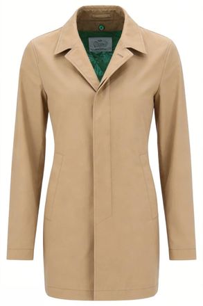 Herno Mens Single-Breasted Coat In Beige