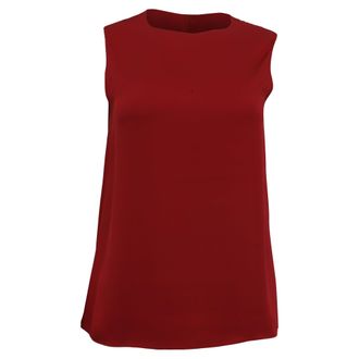 Theory Sleeveless Tank Top in Burgundy Silk
