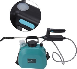 OEM Pulverizador El&eacute;ctrico A Pilas Con Mango Ancho Antideslizante, Pulverizador Tipo Mochila Para Plantas, Flores Y Agricultura, 5 L, Verde