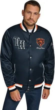 Tommy Hilfiger Mens Tommy Hilfiger Navy Chicago Bears Dante Full-Snap Satin Jacket at Nordstrom, Size Xx-Large
