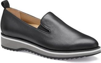 Johnston & Murphy Ulyssa Platform Loafer in Black Nappa Leather at Nordstrom, Size 7