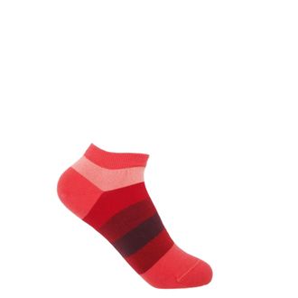 Peper Harow Block Stripe Womens Trainer Socks - Fire