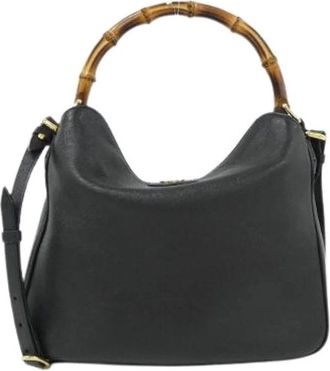 Gucci Pre-owned Diana Leather Shoulder Bag - Dames - Vintage Handtas - Zwart - ONE Size - Leer - Vintage