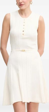 Guess Co belted knitted dress - women - Fabric - 44 - Neutrals