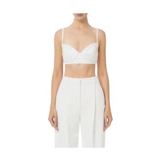 Elisabetta Franchi Top sin mangas - Tops - Mujer - Blanco - L