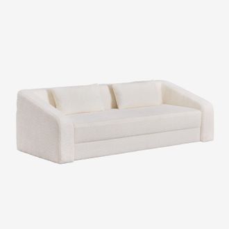 Sklum Sof&aacute; Cama De 3 Plazas En Tela Boucl&eacute; Dalila Sklum