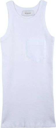 Sportmax Aia Sleeveless Top - Dames - Tops zonder mouwen - Wit - S - Polyester - Tops