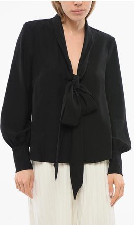 Viktor & Rolf PUSSY BOW Blouse with Notch Lapel size M