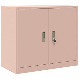 vidaXL Armario De Almacenamiento Rosa 80 X 40 X 70 Cm Acero Vidaxl