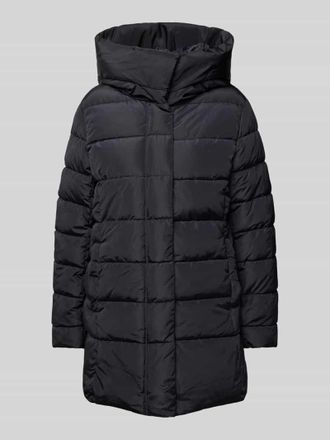 Only Shaped Fit Steppmantel mit angen&auml;hter Kapuze Modell LINA in Marine, Gr&ouml;&szlig;e M