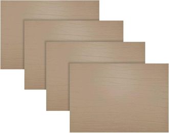 Fortessa Set Of 4 Strata Rectangle Leather Placemats