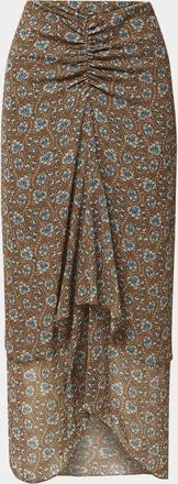 Veronica Beard Limani Floral Midi Skirt