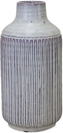 Melrose International Rustic Ribbed Terra Cotta Vase 12.25H - Beige, Brown