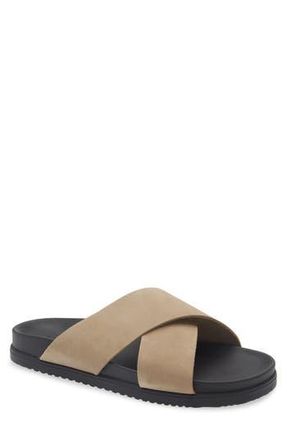 Bruno Magli Beau Slide Sandal in Sand Nubuck at Nordstrom Rack, Size 11.5