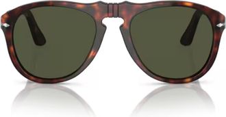 Persol Havana Po0649 Acetate Aviator Sunglasses