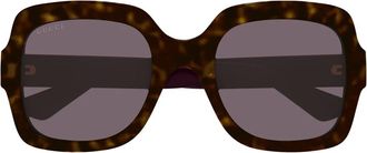 Gucci Sunglasses, unisex, Brown, Size: 54 MM Oversized Square Sunglasses