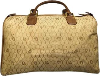 Dior Pre-owned Weekend Bag - Dames - Vintage Weekendtas - Beige - ONE Size - Leer - Vintage