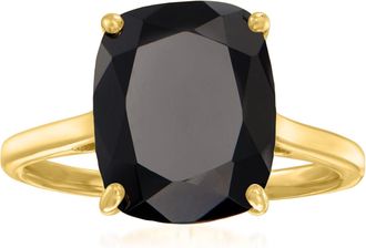 Ross-Simons Black Onyx Ring in 18kt Gold Over Sterling