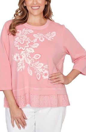 Ruby Rd. French Terry Sweater in Cotton Candy at Nordstrom Rack, Size 3 X